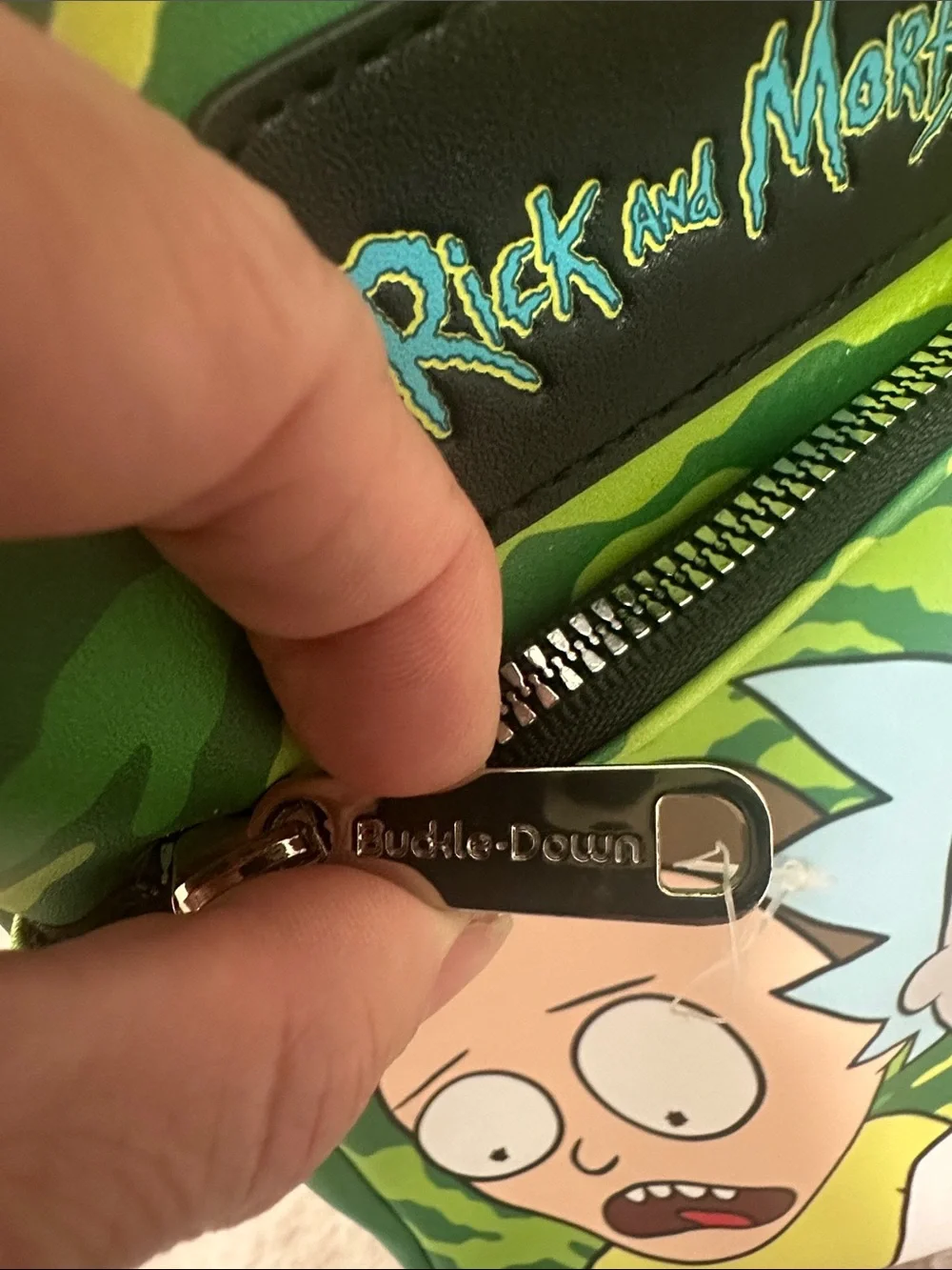 Rick and Morty Get Schwifty Portal Pose Crossbody Sling Bag-wallet-Lanyard